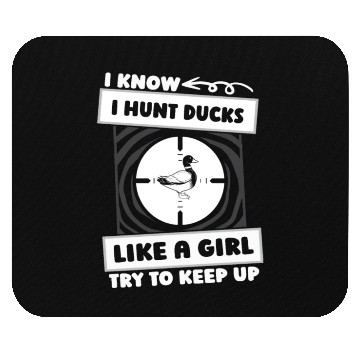 Discover Duck Hunting Girl Mouse Pads