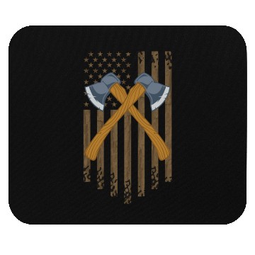 Discover Patriotic Axe Throwing Hatchet American Flag For A Mouse Pads