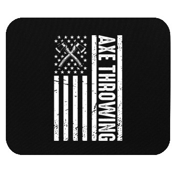 Discover Patriotic Axe Throwing American Flag For Axe Throw Mouse Pads