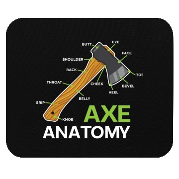Discover Funny Axe Anatomy For Axe Thrower Mouse Pads