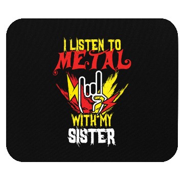 Discover Metal With Sister Metal Kid Music Lover Rocker Mouse Pads
