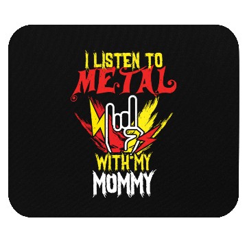 Discover Metal With Mommy Metal Kid Music Lover Rocker Mouse Pads