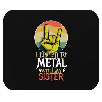Discover Metal With Sister Metal Kid Music Lover Rocker Mouse Pads