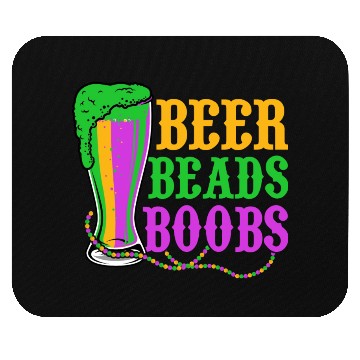 Discover Beer Beads Boobs Mardi Gras Party Mouse Pads