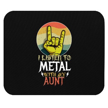 Discover Metal With Aunt Metal Kid Music Lover Rocker Mouse Pads