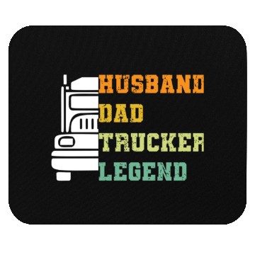 Discover husband dad trucker legend Mouse Pads