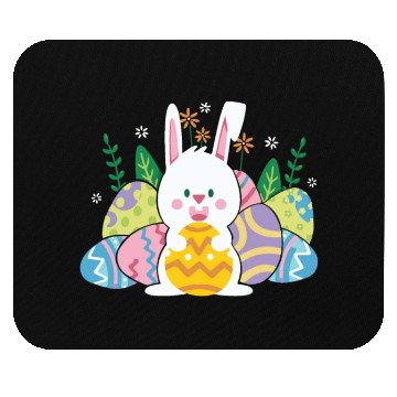 Discover Cute Easter Bunny Egg Hunt Mouse Pads