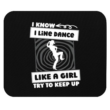 Discover Line Dance Line Dancing Girl Mouse Pads