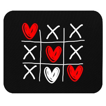 Discover Cute Tic Tac Toe Hearts Valentines Day Mouse Pads