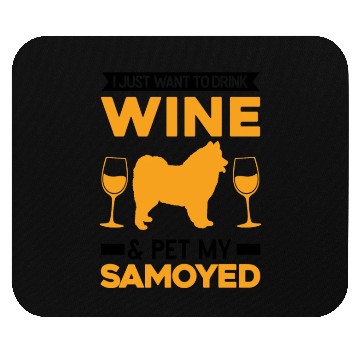 Discover Samoyed And Wine Sled Dog Mouse Pads