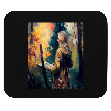 Discover Art Painter Girl Nature Painting Art Painter Mouse Pads