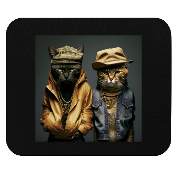 Discover Badboy Cats in cowboy style Mouse Pads