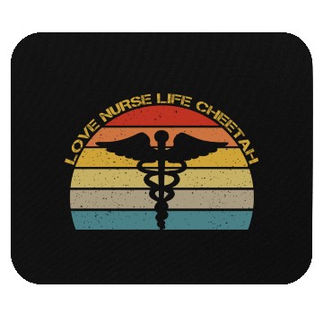 Discover Love Nurse Life Cheetah Mouse Pads