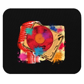 Discover Vintage Vinyl Microphone Turntable DJ 80s 90s Musi Mouse Pads