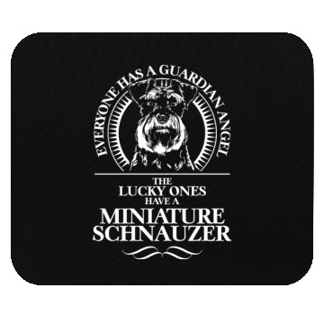 Discover Miniature Schnauzer Guardian Angel dog quote Mouse Pads