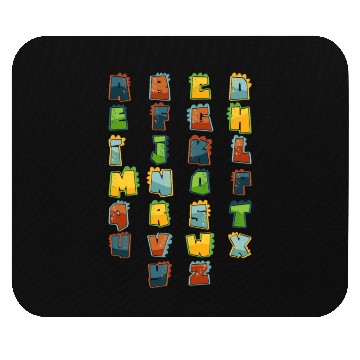 Discover Dino Lover Alphabet Dinosaur Letters Mouse Pads