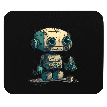 Discover Cute robot Mouse Pads