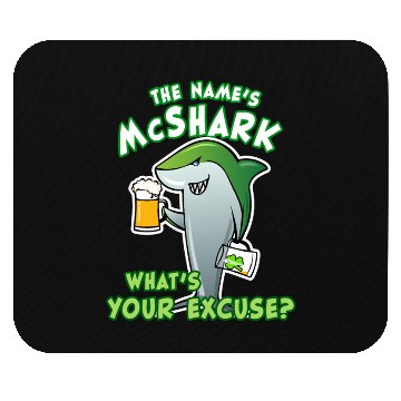 Discover St Patricks Day Shark Funny Beer Drinking Mouse Pads