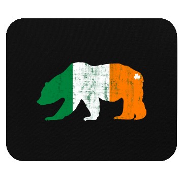 Discover St Patricks Day Irish Flag Grizzly Bear Mouse Pads