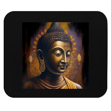 Discover Divine Serenity- God Buddha Portrait Mouse Pads