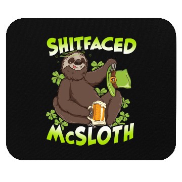 Discover St Patricks Day Sloth Shitfaced McSloth Drinking Mouse Pads