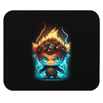 Discover Angry and adorable little yellow monster Mouse Pads