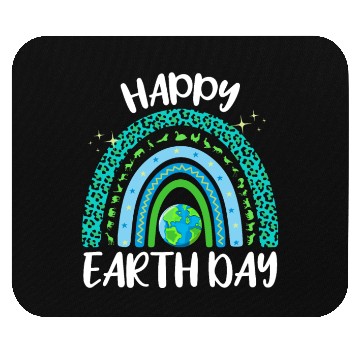 Discover Happy Earth Day Planet with Rainbow Mouse Pads