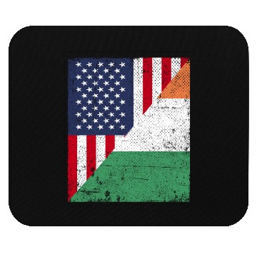 Discover Half USA Flag Half Irland Flag Mouse Pads