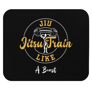 Discover Jiu Jitsu Train Like A Beast - Gym Mouse Pads