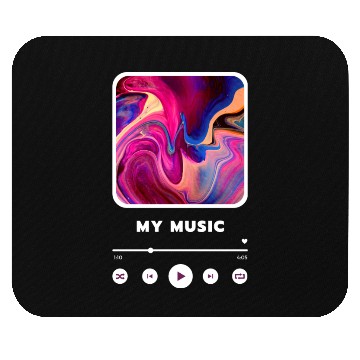 Discover Purple Framed Music Player Themed style Mouse Pads