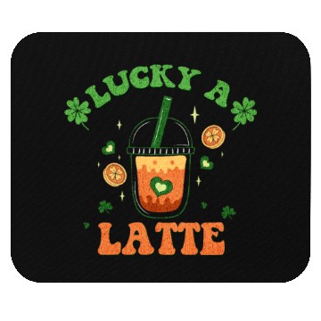 Discover Lucky A Latte Funny St Patrick's Day Mouse Pads