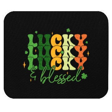Discover Lucky and Blessed St Patrick's Day Mouse Pads