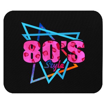 Discover 80's Style - Fun Retro Pink Leopard Print Mouse Pads