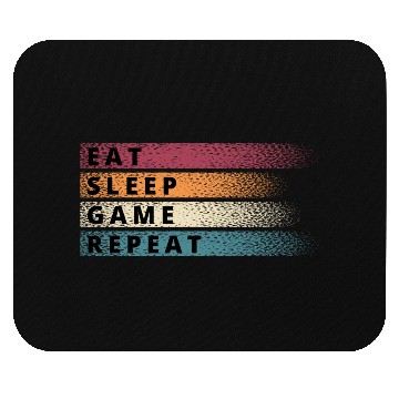 Discover Eat Sleep Game Repeat vintage colors Mouse Pads