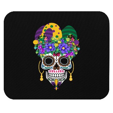 Discover Mardi Gras Mask Dia De Los Muertos Flower Sugar Mouse Pads