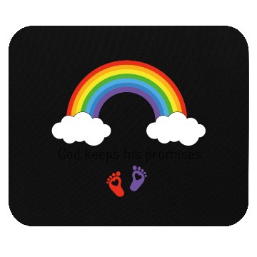 Discover God keeps his promises Rainbow infant gown Mouse Pads