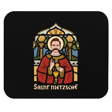 Discover Saint Nietzsche Design for a Philosophy Student Mouse Pads