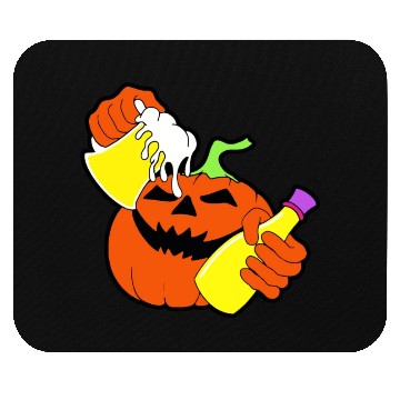 Discover Halloween Pumpkin Beer Mouse Pads