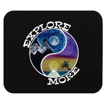 Discover Explore more mountains & oceans wanderlust guided Mouse Pads