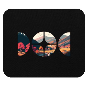 Discover Mountain Circle Geometry Shape Nature Mouse Pads