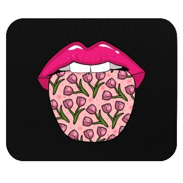Discover Tulip Gardening Tongue Mouse Pads