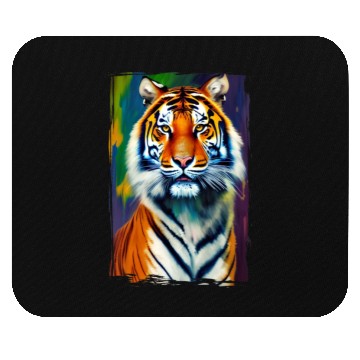 Discover Tiger Portrait Tigress Art Mouse Pads