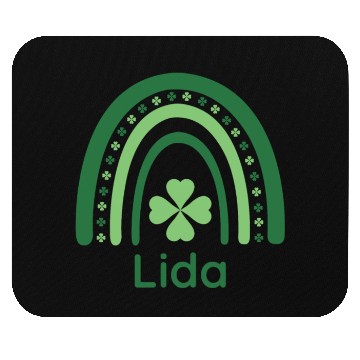 Discover Lida Clover Charm Boho Rainbow Mouse Pads