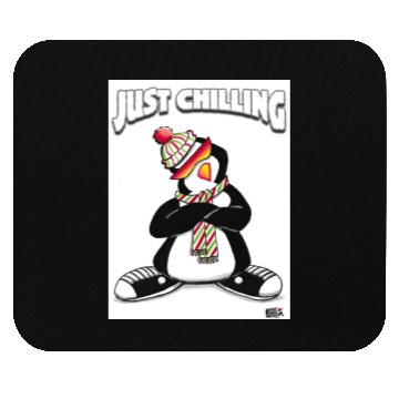 Discover Just Chilling Penguin by Black Sheep Graphix Mouse Pads