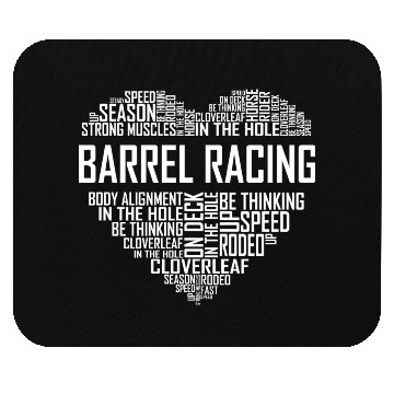 Discover Barrel Racing - Heart Mouse Pads