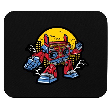 Discover Boombox Robot Mouse Pads