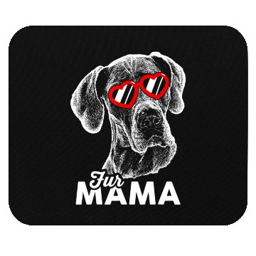 Discover Cute Great Dane Fur Mama Mouse Pads