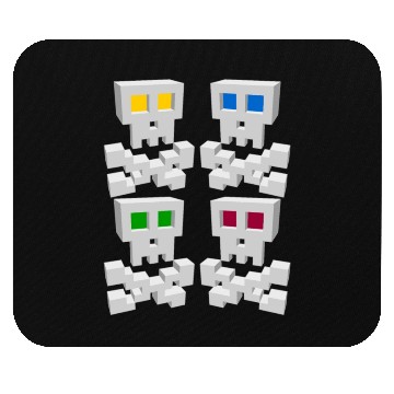 Discover 8-bit Pixel Pop Art Style Pirate Flag Skulls Mouse Pads