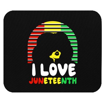 Discover I Love Juneteenth 1865 Black American African Mouse Pads