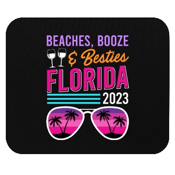 Discover Beach Booze Besties Florida Vacation Spring Break Mouse Pads